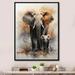 Bungalow Rose Keehn Elephant Gentle Giants Elephants II - Print Metal in Brown/Gray | 32 H x 24 W x 1 D in | Wayfair