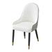 Everly Quinn Kalkaska Side Chair Dining Chair Faux Leather/Wood/Plastic/Acrylic/Upholstered in Gray/White | 35.43 H x 21.66 W x 17.72 D in | Wayfair