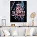 Rosdorf Park Cahra Chandelier Crystal Radiance Framed On Canvas Print Metal in Black/Blue/Pink | 40 H x 30 W x 1.5 D in | Wayfair