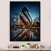 Latitude Run® Black Teal London Beautiful Cityscape Spot On Canvas Print Metal in Black/Blue/Green | 40 H x 30 W x 1.5 D in | Wayfair