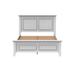 Red Barrel Studio® Clebert Solid Wood Slat Bed Wood in Brown/White | 47.24 H x 60.16 W x 78.28 D in | Wayfair B49D0A8FFF89448583017807F26A16AF