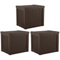 Suncast 22 Gallons Gallon Water Resistant Resin Deck Box in Brown Resin | 22.5 H x 17 W x 22.5 D in | Wayfair 3 x SSW500J