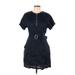 Reiss Casual Dress - Mini Crew Neck Short sleeves: Black Print Dresses - Women's Size 10