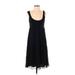 Banana Republic Cocktail Dress - Midi Scoop Neck Sleeveless: Black Print Dresses - Women's Size Medium