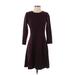 Marc New York Andrew Marc Casual Dress: Burgundy Dresses - Women's Size Medium