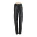J.Crew Factory Store Faux Leather Pants - Mid/Reg Rise: Black Bottoms - Women's Size 2X-Small