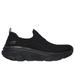 Skechers Women's Relaxed Fit: D'Lux Walker 2.0 - Bold State Slip-On Shoes | Size 8.0 | Black | Textile/Synthetic | Vegan | Machine Washable