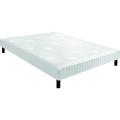 Sommier confort médium + pieds ecru 140x200