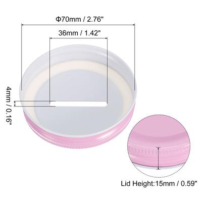 70mm/2.76" Coin Slot Bank Lid Inserts for Mason Jar Canning Cap, 8Pcs