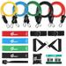 14Pcs Latex Resistance Bands Gym Anchor Handles Ankle Straps Pull Up Assist Loop