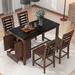 Rectangular 5-piece Dining Table Set w/Chairs and Cabinet & Drawer