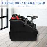 Folding Bicycle Storage Box for Brompton Folding Bicycle Folding Bike Storage Solution Bike Organizer Keep The Bike Vertical In The Car Trunk To Save Space And Avoid Damage Black