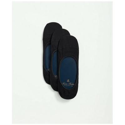 Brooks Brothers Men's Cotton Blend 3-Pack Loafer Socks | Black