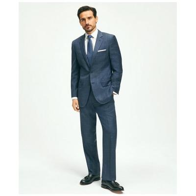 Brooks Brothers Men's Traditional Fit Wool Windowpane 1818 Suit | Navy | Size 48 Regular