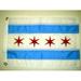 Cit Of Chicago IL Indoor Outdoor Sewn Nlon Boat Flag Grommets 12 X 18