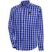 Men's Antigua Blue St. Louis Blues Carry Tri-Blend Button-Down Long Sleeve Shirt