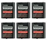 Kastar 6-Pack 3.6V 53615 Battery Compatible with Motorola TalkAbout MR350R VP MR350RPP MR350RVP MR355 MR355R MR356 MR356R MR560R MS350 MS350R MS355R MT350 MT350R MT352 MT352R MT352TPR