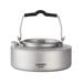 Lixada 600ml / 1000ml Titanium Tea Pot Kettle Lightweight Camping Tea Kettle Coffee Pot for Home Kitchen and Activities