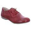 Slipper JOSEF SEIBEL "Fiona 01", Damen, Gr. 43, rot (rubinrot), Leder, klassisch, Schuhe, Komfortschuh, Schlupfschuh mit elastischer Zierschnürung