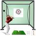 Golf Driving Cage with Steel Frame Golf Nets for Backyard Driving with Hitting Mat Double Nets Included for Full Swing Chipping Practice Indoor Outdoor