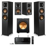 Reference 4.1 Home Theater System with 2x R-620F Floorstanding Speaker R-12SW Subwoofer 2x R-41M Bookshelf Speaker and RX-V4A 5.2-Channel Receiver Black