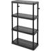 4 Shelf Fixed Height Ventilated Medium Duty Shelving Unit 14 x 32 x 54.5 Organizer System for Home Garage Basement and Laundry Black