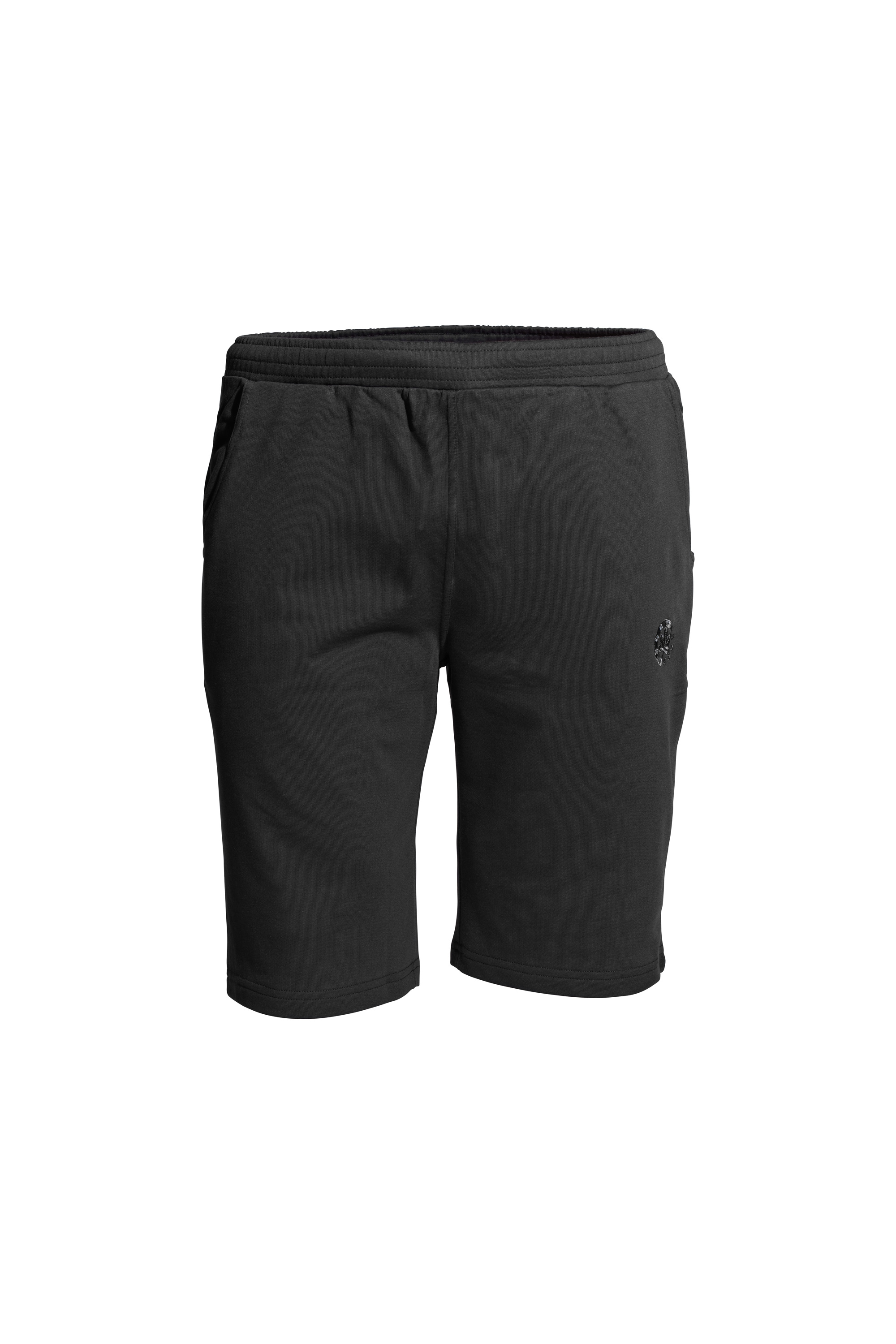 Shorts AHORN SPORTSWEAR, Herren, Gr. 3XL, EURO-Größen, schwarz, 80% Baumwolle, 20% Polyester, bestickt, kurz, Hosen Shorts, mit Logo-Stickerei