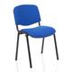 OPO ISO Stacking Chair Robust Frame Curved Backrest | Stackable up to 12 High Padded Seat Great Conference/Meeting Chair Blue Fabric Blue Fabric Black