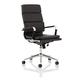 OPO Hawkes Executive Office Chair Black Bonded Leather with Arms | Executive Swivel Chair with High Back Large Seat and Tilt Mechanism | Adjustable Computer Chair Black Leather