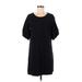 Free Assembly Casual Dress - Shift Scoop Neck Short sleeves: Black Solid Dresses - Women's Size Medium