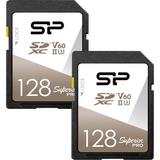 Silicon Power 128GB Superior Pro UHS-II SDXC Memory Card (2-Pack) S2128GBSDXJV6V10AD