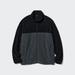 Men's Fleece Full-Zip Jacket (Color Block) | Gray | Small | UNIQLO US