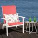 Anmutig Metal Adirondack Chair w/ Table in Blue | 34.7 H x 27.1 W x 33.6 D in | Wayfair PFCHE16-THE14