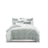The Tailor's Bed Mira Comforter Set Polyester/Polyfill/Satin/Cotton in Gray/Green | King Comforter+2 Queen Shams+2 Throw Pillows | Wayfair