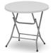 MoNiBloom 2.6Ft Round Folding Table, Portable Commercial Card Table for Indoor Outdoor Plastic/Resin in Gray | 29.5 H x 31.5 W x 31.5 D in | Wayfair