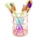 GN109 1 PCS Metal Wire Pen Holder, Modern Makeup Brush Holder w/ Gold Color Metal in Yellow | 4.13 H x 3.43 W x 3.43 D in | Wayfair