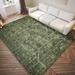 Olive Rectangle 5' x 7'6" Area Rug - Langley Street® Fenwick Oriental Machine Woven Indoor/Outdoor Area Rug in Green 90.0 x 60.0 x 0.19 in green | Wayfair