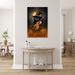 The Holiday Aisle® Black Cat Happy Halloween - 1 Piece Rectangle Graphic Art Print On Wrapped Canvas in Brown | 20 H x 16 W x 1.25 D in | Wayfair
