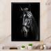 Gracie Oaks Latifat Black & White Horse Elegance - Print Metal in Black/Gray/White | 40 H x 30 W x 1.5 D in | Wayfair