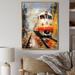 Red Barrel Studio® White Red Train Journey - Modern Canvas Art Print Metal in Red/Yellow | 32 H x 24 W x 1 D in | Wayfair