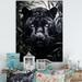 Ebern Designs Black White Panther Contrasting Patterns On Canvas Print Metal in Black/Gray/White | 40 H x 30 W x 1.5 D in | Wayfair