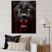 Ebern Designs Black Red Panther Stealth & Strength On Canvas Print Canvas, Cotton in Black/Red | 20 H x 12 W x 1 D in | Wayfair