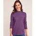 Blair Women's Essential Knit Long Sleeve Mock Top - Purple - M - Misses