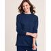 Blair Women's Better-Than-Basic Embroidered Tunic Sweatshirt - Blue - 3XL - Womens