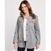 Blair Women's Better-Than-Basic Fleece Shirt Jacket - Grey - 3XL - Womens