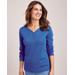 Blair Women's Sweetheart Pointelle Top - Blue - XL - Womens