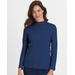 Blair Women's Essential Knit Long Sleeve Mock Top - Blue - P2XL - Petite