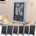 Mini tableau noir de bureau avec cadre en bois enrichi tableau noir de table pour enseigne
