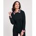 Blair Women's Layered Look Sweatshirt - Black - S - Misses