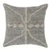 HomeRoots 22" X 22" Gray Zippered Handmade Abstract Indoor Outdoor Throw Pillow - 24